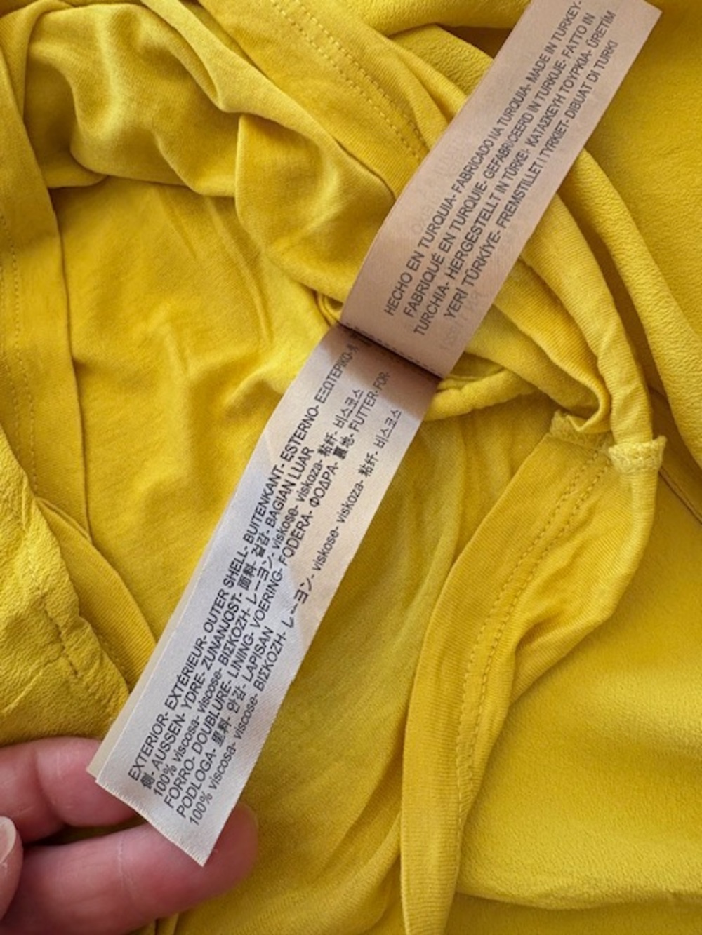 Massimo Dutti Yellow Spaghetti Strap Tank, like new, women's size S - Picture 9 of 10
